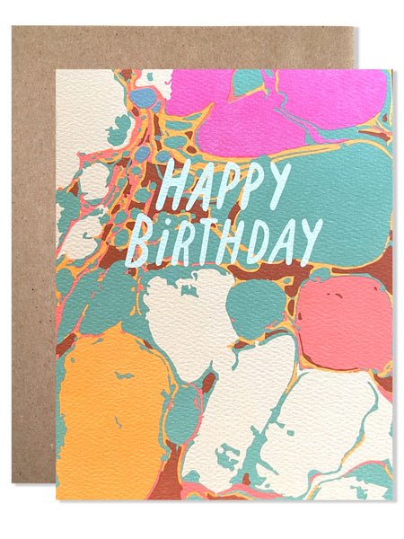 Marbled Happy Birthday