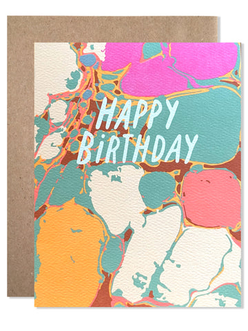 Marbled Happy Birthday