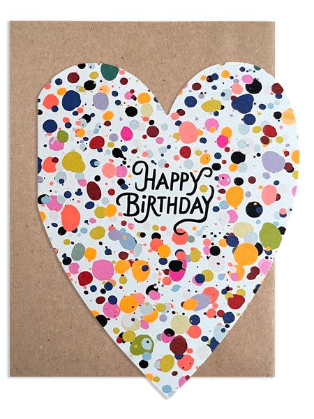 Cut out Heart Birthday Speckle
