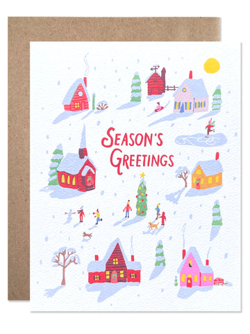 Holiday / Season's Greetings Village - wholesale case of 6