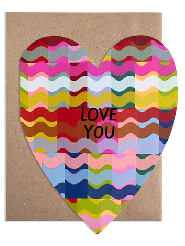 Love and Friendship / Love You Cut Out  Heart- wholesale set of 6