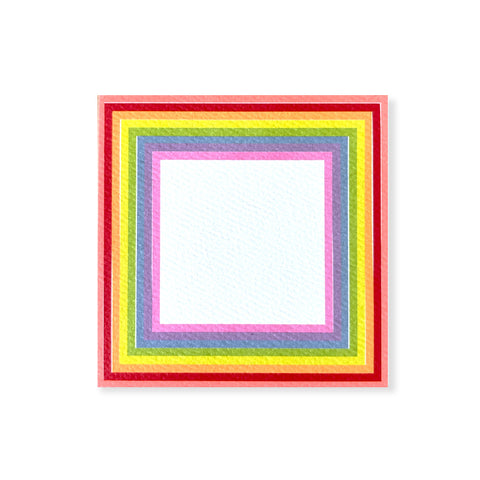 48 Rainbow Banner Small Square Notes