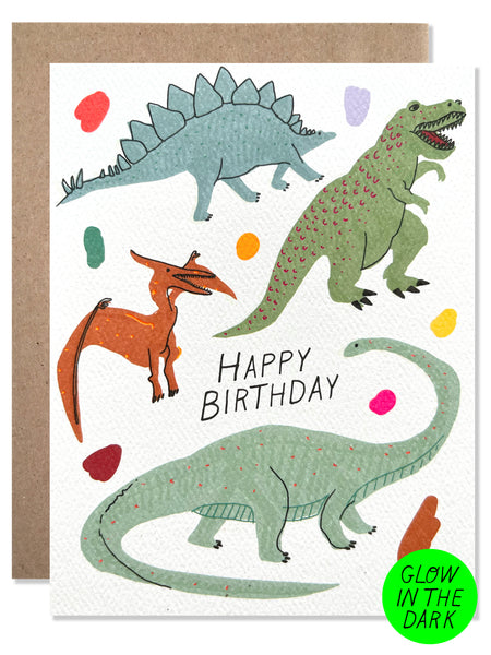 Happy Birthday GLOW IN THE DARK Dinosaurs