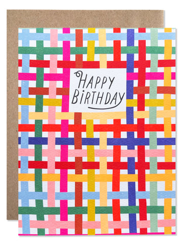 Birthday / HBD Plaid - wholesale set of 6