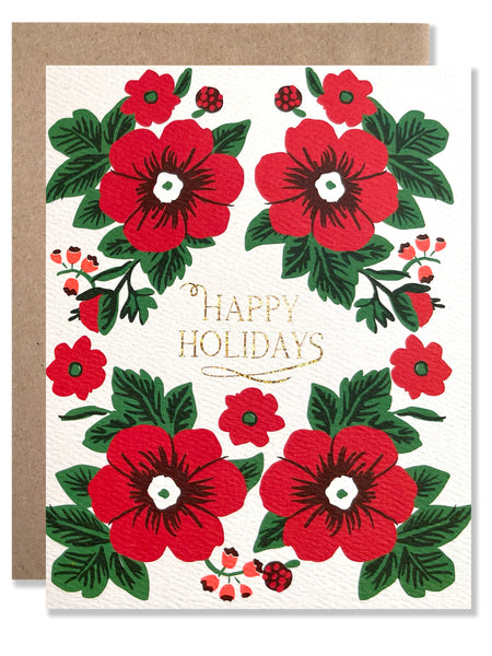 Happy Holidays Poinsettia